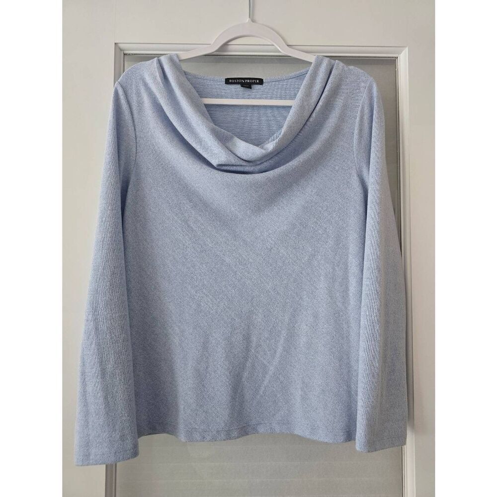 Women's Boston Proper Cowl Neck Sweater Blue Size Small